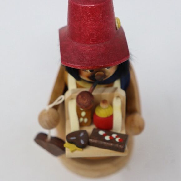 Straco 5.5” Solid Wood Nutcracker Old Man Smoker w/Bottle Germany GMBH - Picture 2 of 6